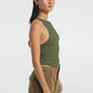 Halter Neck Ribbed Cropped Top