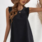 Keyhole Back Ruffle Shoulder Sleeveless Top