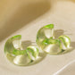 Resin C-Hoop Earrings