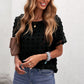 Swiss Dot Round Neck Blouse