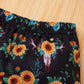 Baby Girl Graphic Flutter Sleeve Tee and Floral Shorts Set