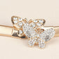 Rhinestone Butterfly Elastic Metal Belt