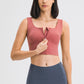 Zipper Front Sport Tank Top