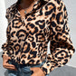 Leopard Printed Button Down Blouse