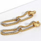 Gold-Plated D-Shaped Drop Earrings