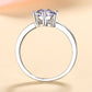 925 Sterling Silver Ring with 1 Carat Moissanite