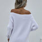 Off-Shoulder Rib-Knit Sweater