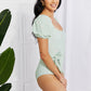 Marina West Swim Salty Air Puff Sleeve One-Piece in Sage