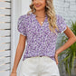 Floral Notched Neck Blouse