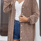 Buttoned V-Neck Long Sleeve Cardigans