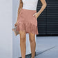 Fringe Detail Zip-Back Skirt with Pockets