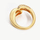 Crystal Polished Bypass Ring
