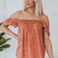 Floral Smocked Square Neck Top