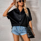 Button Front Dolman Sleeve Shirt