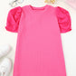 Round Neck Puff Sleeve Top