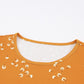 Floral Puff Sleeve Round Neck Babydoll Top