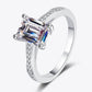 925 Sterling Silver Side Stone Moissanite Ring