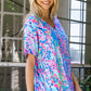 Printed V-Neck Tee Shirt