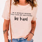 Slogan Graphic Cuffed Tee