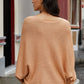 Scoop Neck Drop Shoulder Sweater