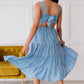 Ditsy Floral Open Back Sleeveless Dress