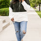 Plus Size Half Zipper Fleece Sweatshirt with Pocket