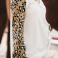 Plus Size Leopard V-Neck Raglan Sleeve Blouse
