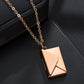 Envelope Pendant Stainless Steel Necklace