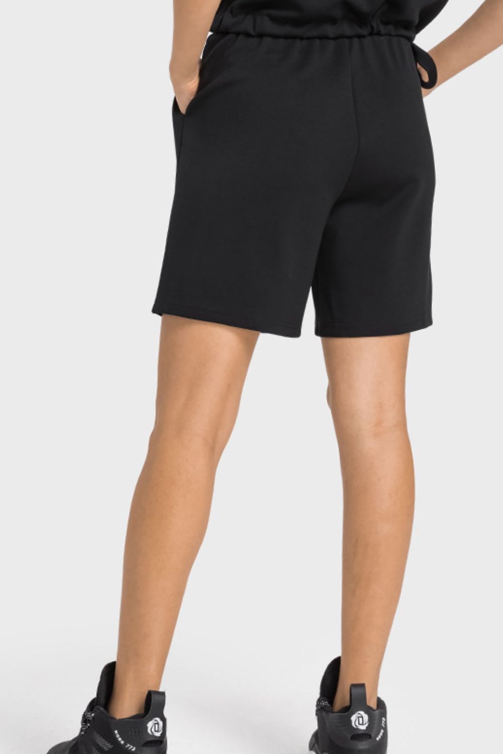 Drawstring Elastic Waist Sports Bermuda Shorts