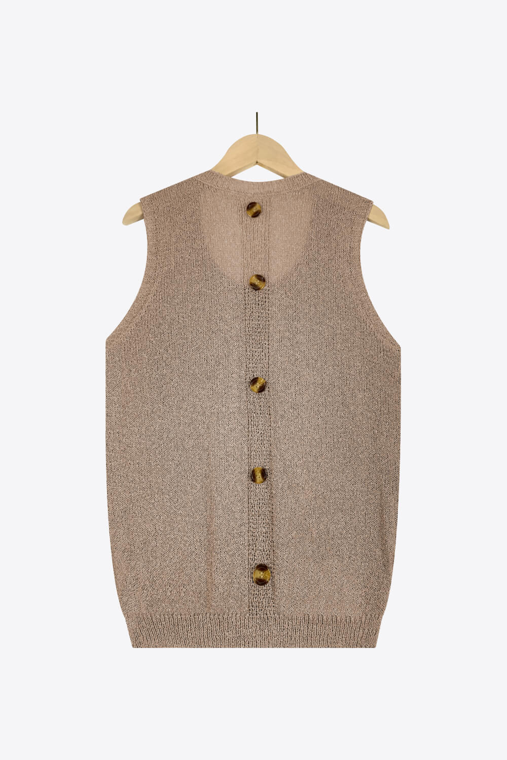 Buttoned Pocket Knit Tank