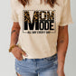 Letter Graphic Cuffed Round Neck Tee Shirt