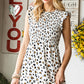 Leopard Print Smocked Ruffle Hem Dress