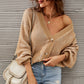 Heathered Lantern Sleeve Cardigan