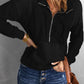 Quilted Half-Zip Sweatshirt with Pocket