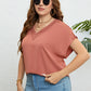 V-Neck Short Sleeve Blouse