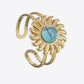 Turquoise Stainless Steel Open Ring