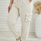 Plus Size Elastic Waist Joggers with Pockets