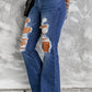 Distressed High Waist Flare Jeans