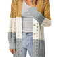 Openwork Ribbed Cuff Longline Cardigan