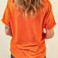 Round Neck Cuffed Short Sleeve Tee