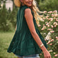 Swiss Dot Ruffle Shoulder Tiered Top