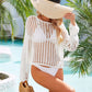 Long Sleeve Round Neck Openwork Cover-Up