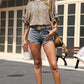 Leopard Print Flounce Sleeve Top