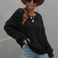 Cable-Knit Openwork Round Neck Sweater