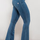 Zip Detail Flare Long Jeans