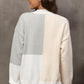 Color Block Crewneck Drop Shoulder Sweater