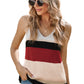 Color Block V-Neck Rib-Knit Tank