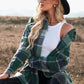 Plaid Dropped Shoulder Pocketed Shirt Jacket