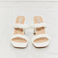 MMShoes In Love Double Braided Block Heel Sandal in White