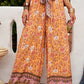 Bohemian Tie Waist Palazzo Pants